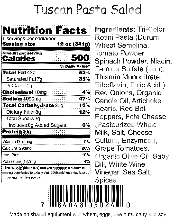 nutrition info