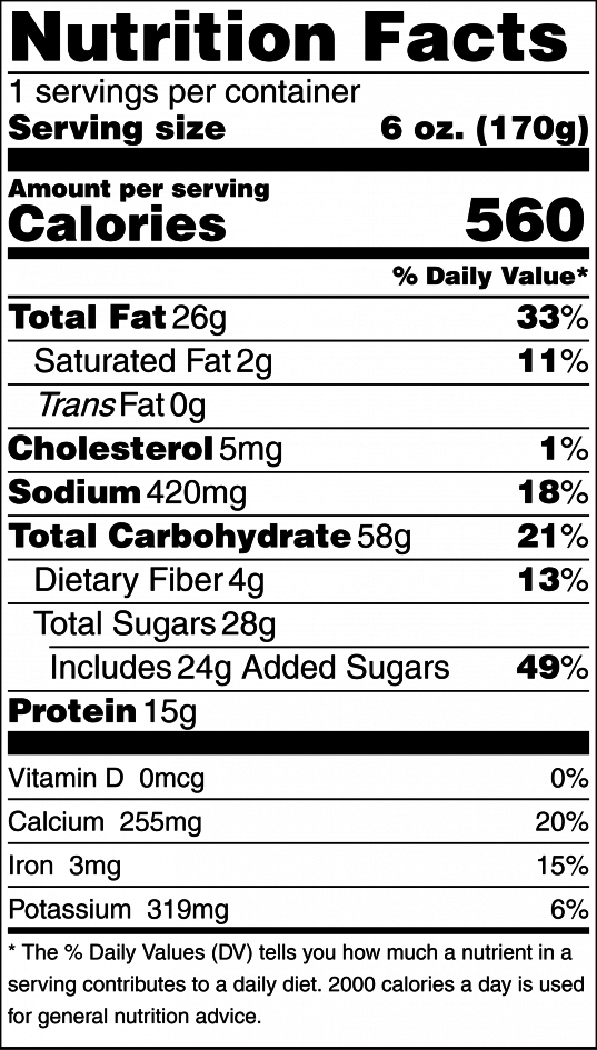 nutrition info